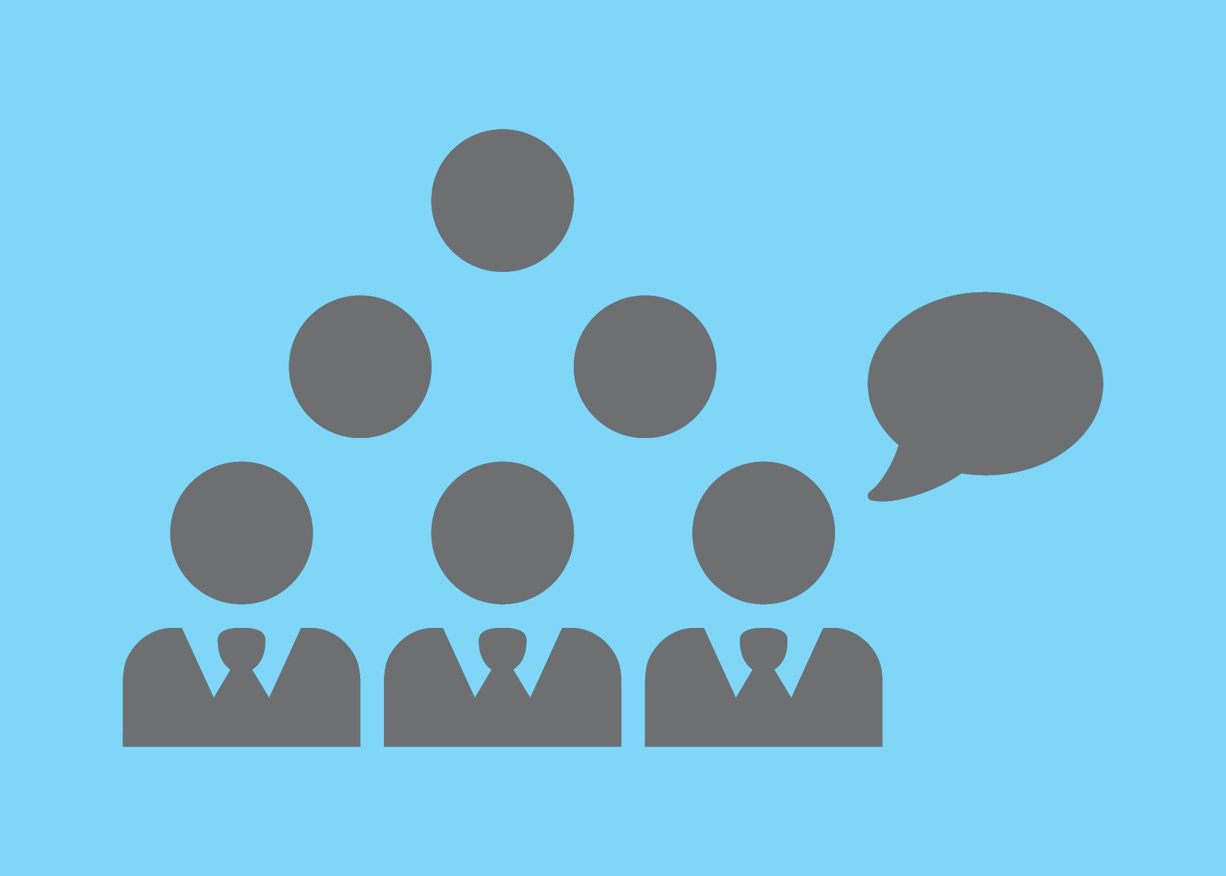 People icons discuss