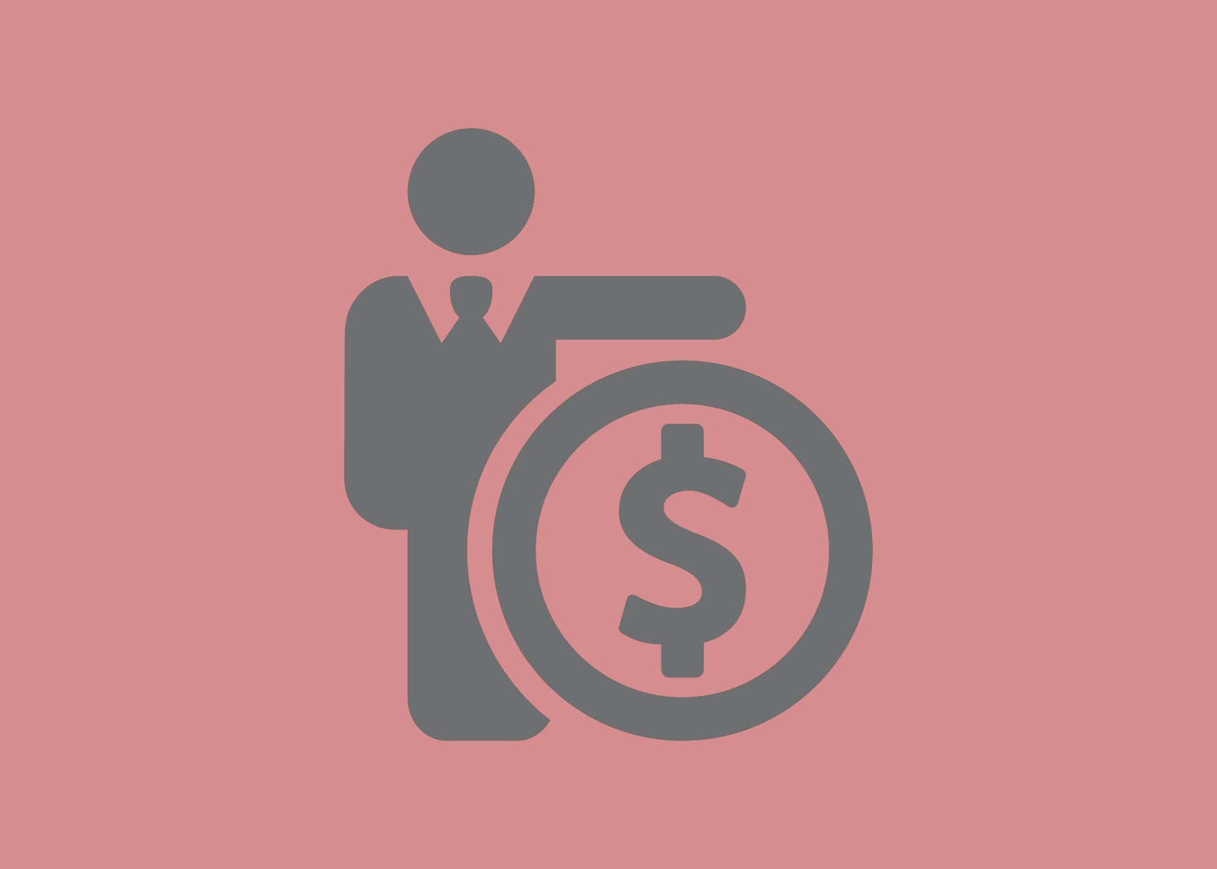 Person icon with a money sign