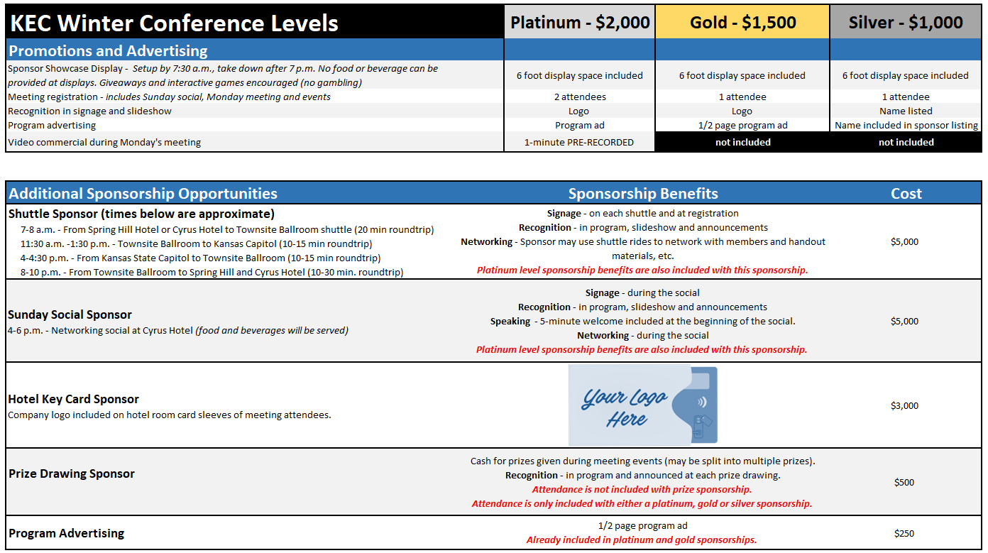 2026 Sponsorship Options